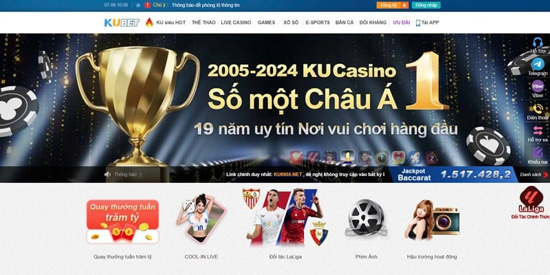 Ku Casino tại nhà cái thu hút nhiều game thủ tham gia nhờ kho game đa dạng